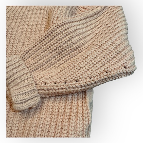 Free‎ People Women's Shawl Collar Button Front Pink Knit Cardigan Sweater Small - Picture 6 of 14